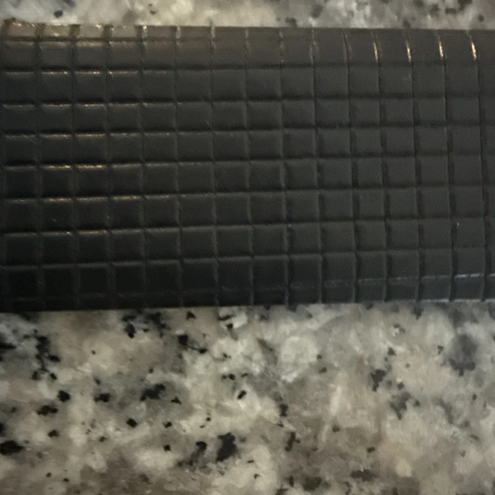 Giorgio Danieli Men's Genuine Italian Black‎ Leather Belt Size 40 Silver Buckle